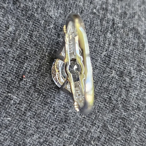 NWOT Moissanite 10MM Round Diamond / 925 Silver Vintage - Picture 15 of 16